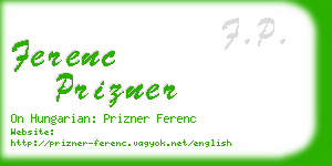 ferenc prizner business card